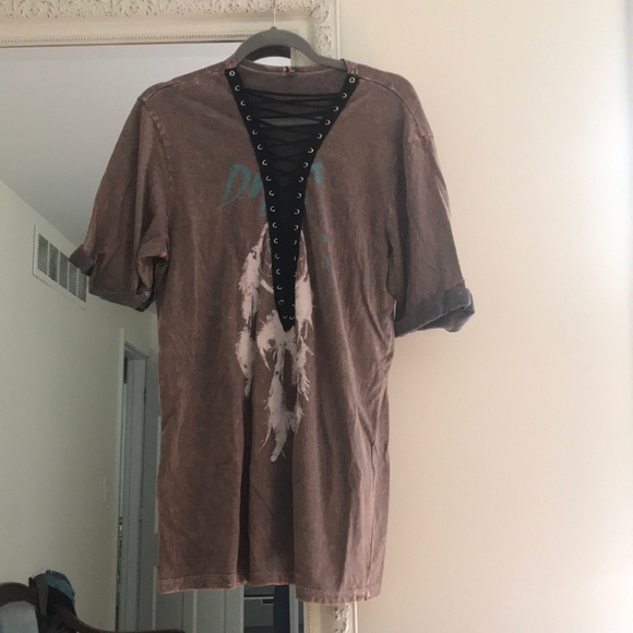 LF Tops - LF Lace Up T-Shirt